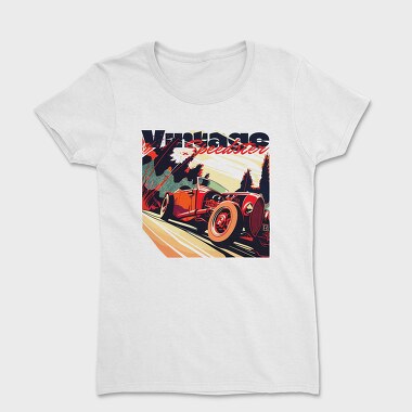 Hotroad Car Vintage Phrase Vintage Speedster, Tricou Femei