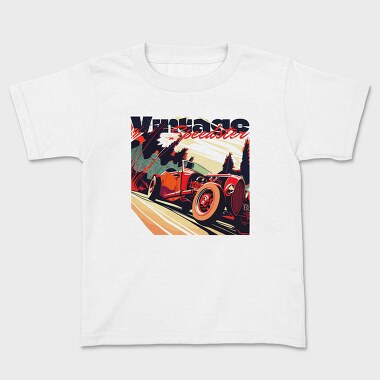 Hotroad Car Vintage Phrase Vintage Speedster, Tricou Copii