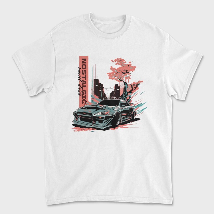 Tricou Barbati (Unisex), Japanese Car Custom Street Drive Nostalgic Sunset