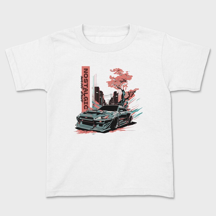 Tricou Copii, Japanese Car Custom Street Drive Nostalgic Sunset