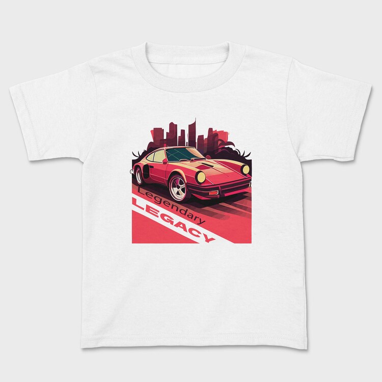 Tricou Copii, Legendary Legacy Classic Sports Car Vaporwave