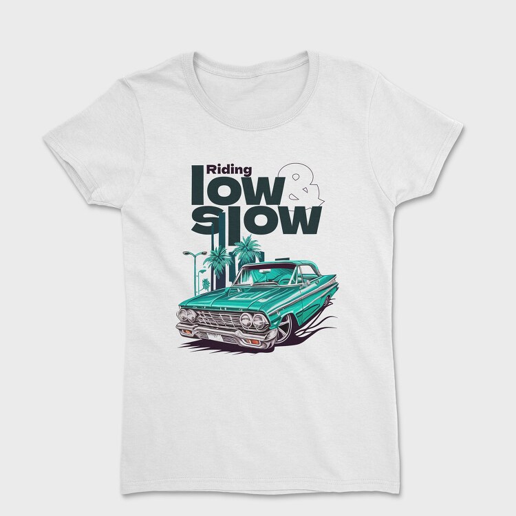 Lowrider Car Cartoon, Tricou Femei