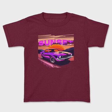 Muscle Car Mountain Sunset, Tricou Copii