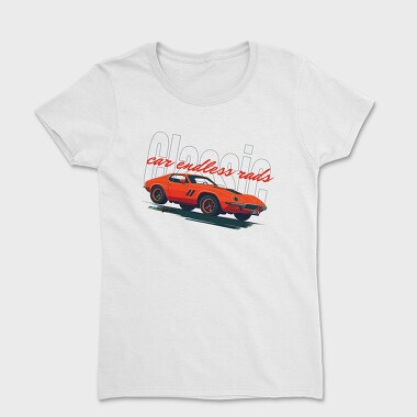 Muscle Classic Vintage Car Flat, Tricou Femei