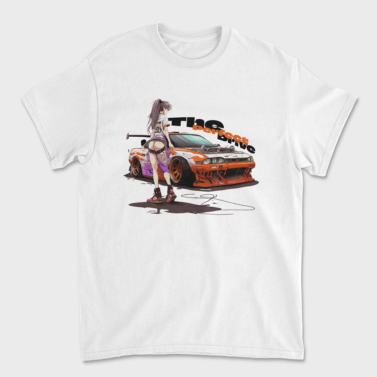 Personalized Car Girl Manga, Tricou Barbati (Unisex)