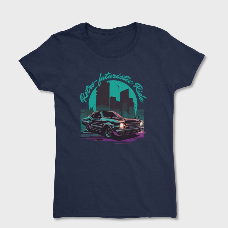 Retro Futuristic Ride Iconic Japanese Car Vaporwave, Tricou Femei