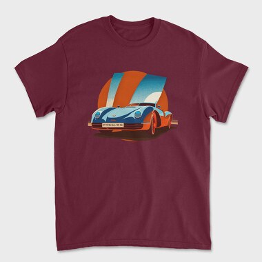 Retro Sports Car Influenced by Bauhaus, Tricou Barbati (Unisex)