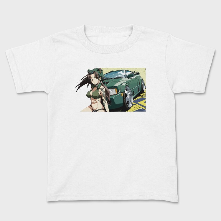 Tricou Copii, Sports Car Girl Anime