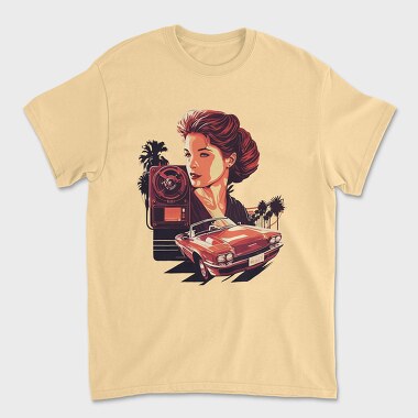 Vintage Convertible Car 2, Tricou Barbati (Unisex)