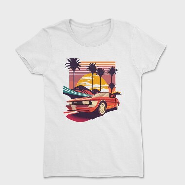 Vintage Convertible Car, Tricou Femei