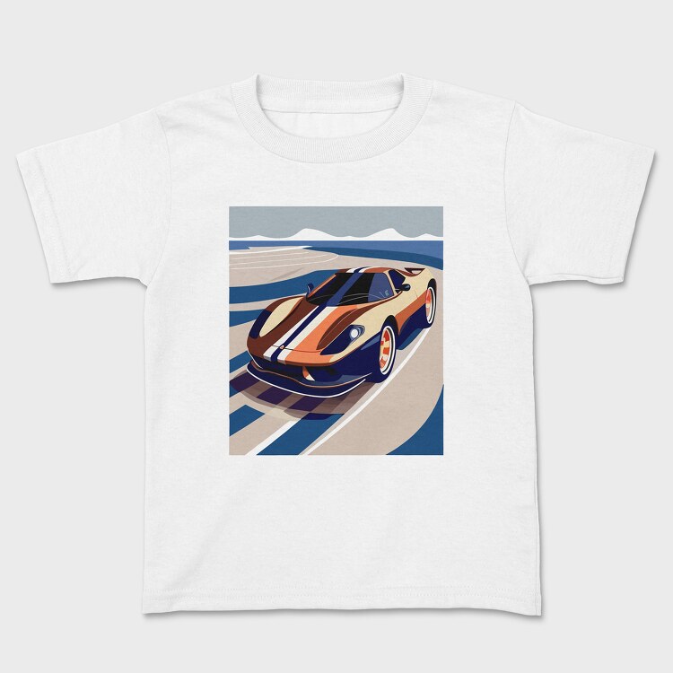 Vintage Retro Supercar 2, Tricou Copii