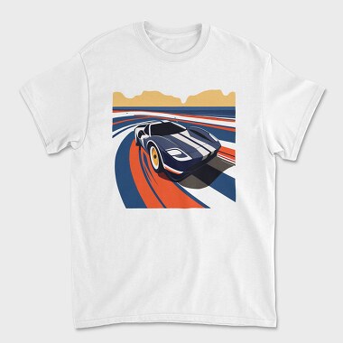 Vintage Supercar in Retro, Tricou Barbati (Unisex)