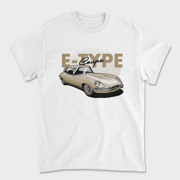 Jaguar E Type Coupe, Tricou Barbati (Unisex)