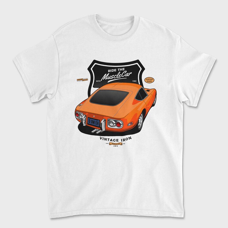 Toyota 2000GT rear, Tricou Barbati (Unisex)