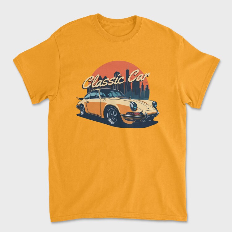 Classic Car Porsche, Tricou Barbati (Unisex)