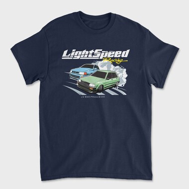 Drift Racing Blue Green Car, Tricou Barbati (Unisex)