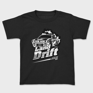 Land Drift Black and White, Tricou Copii