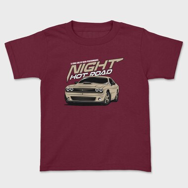 Night Hot Road Mustang, Tricou Copii