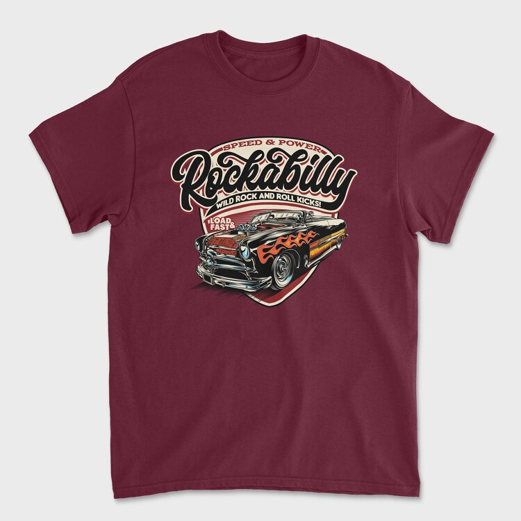 Rockabilly Wild Rock and Roll Kicks, Tricou Barbati (Unisex)