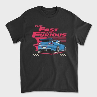 The Fast and the Furious Gtr, Tricou Barbati (Unisex)