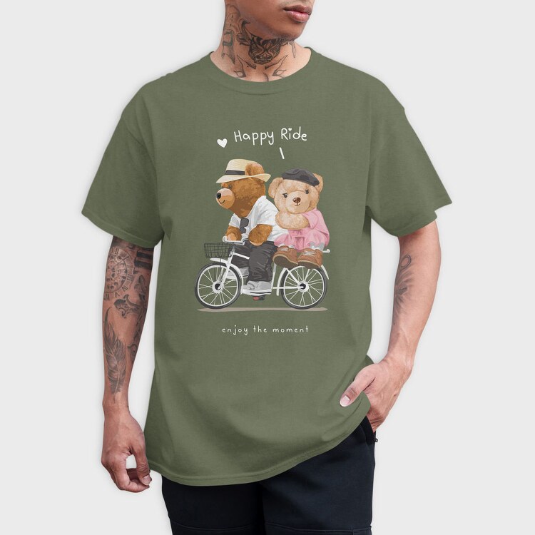 Teddy Bike Ride, Tricou Barbati (Unisex)