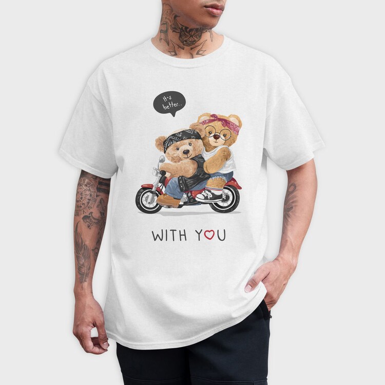Biker Bears Better, Tricou Barbati (Unisex)