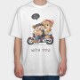 Biker Bears Better, Tricou Oversize Barbati (Unisex)
