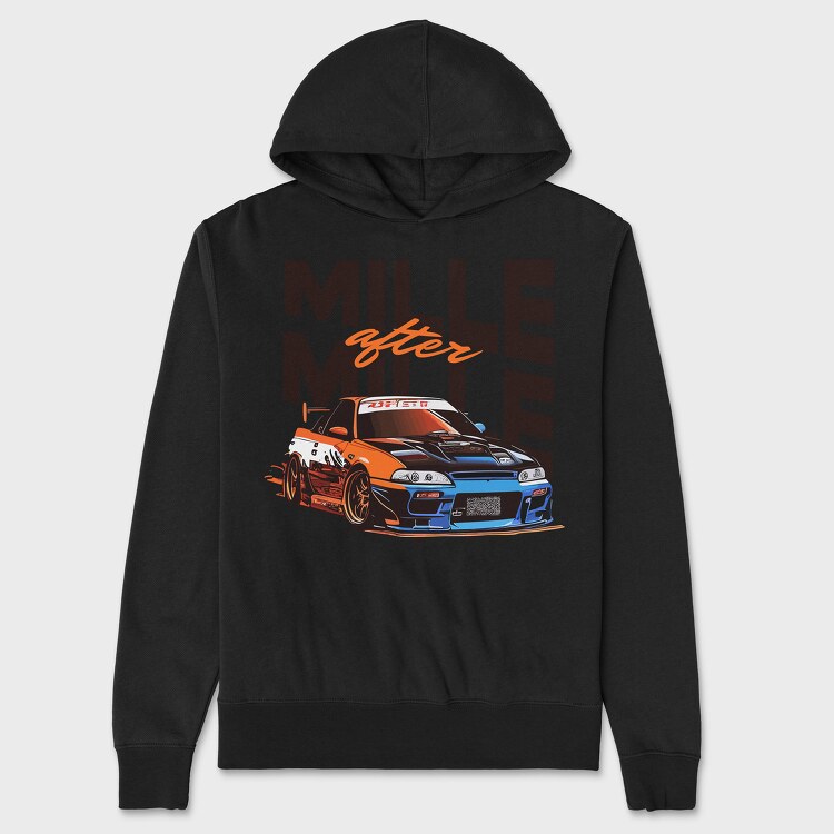 Side View Multi Color Personalized Car, Hanorac Oversize Barbati (Unisex)