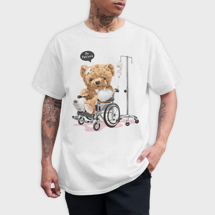 Bandaged Teddy Care, Tricou Barbati (Unisex)