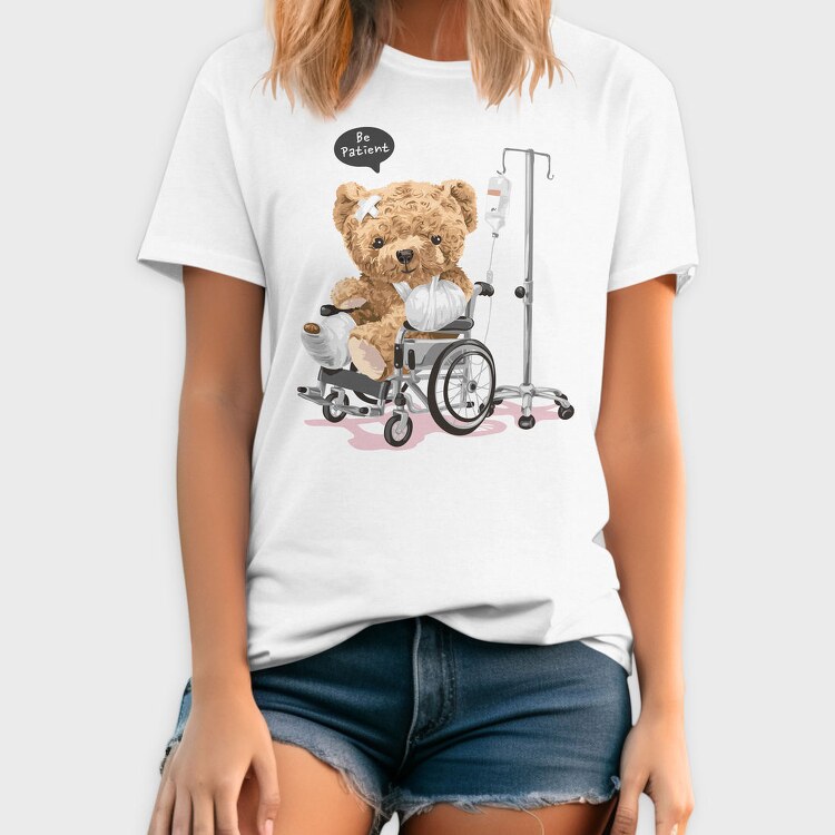 Bandaged Teddy Care, Tricou Barbati (Unisex)