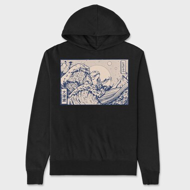 Ukiyowave Toad, Hanorac Oversize Barbati (Unisex)