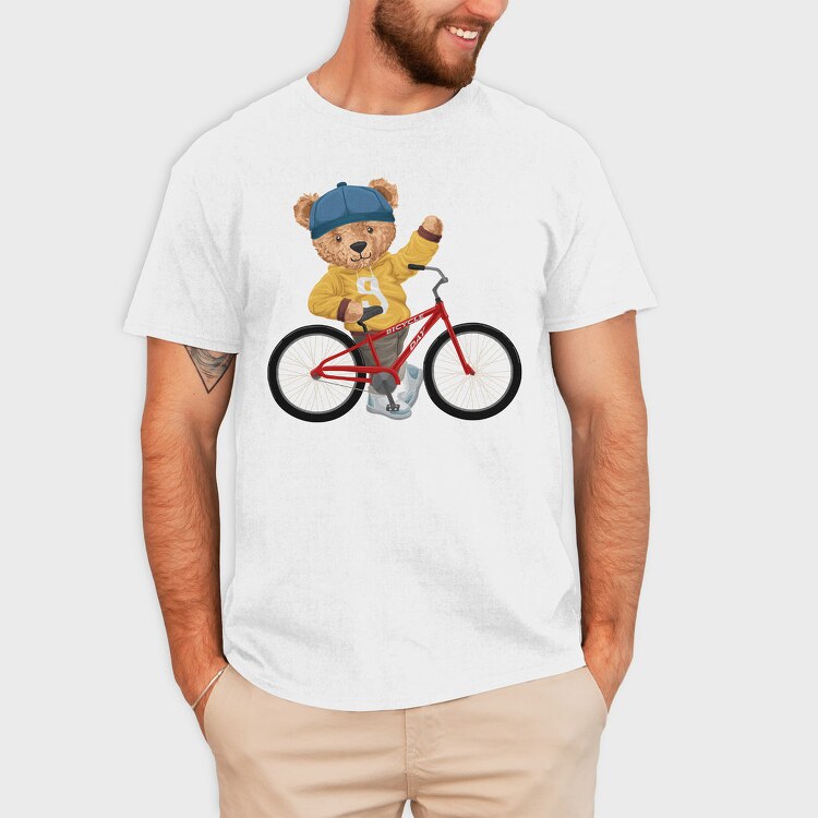 Bicycle Day Bear, Tricou Barbati (Unisex)