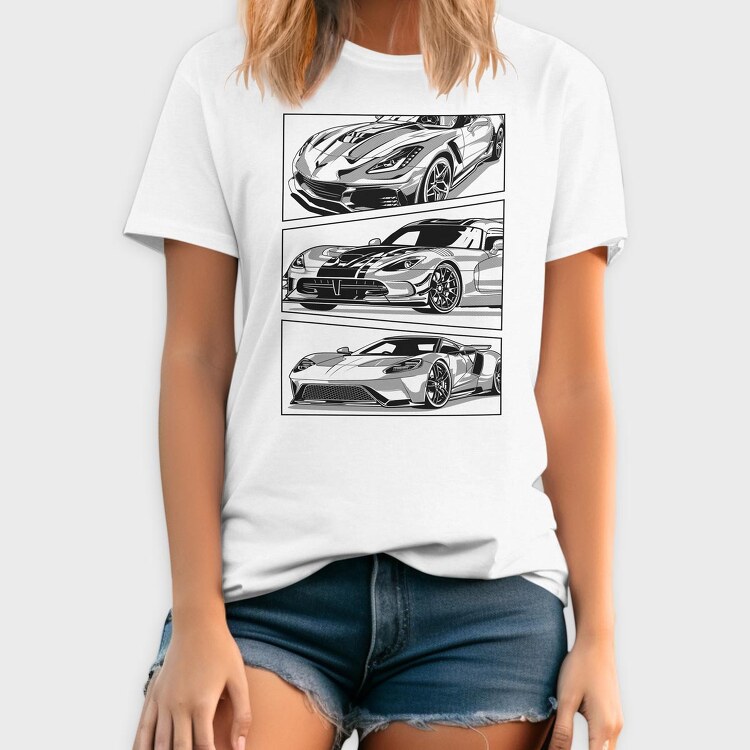 AMERICAN SUPER CAR, Tricou Barbati (Unisex)