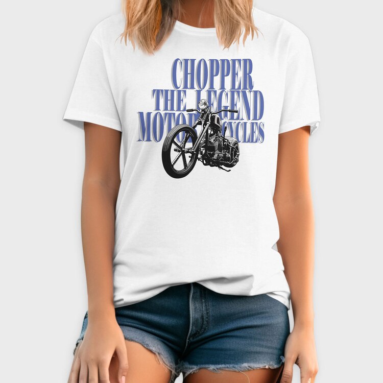 Chopper Legend Motorcycle, Tricou Barbati (Unisex)