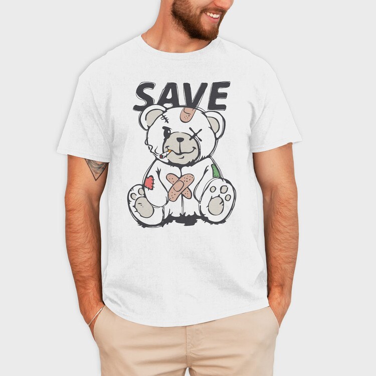 Save Teddy Bear, Tricou Barbati (Unisex)