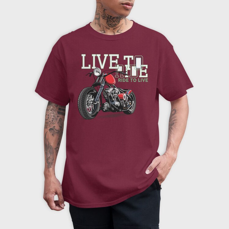 Live To Ride, Tricou Barbati (Unisex)