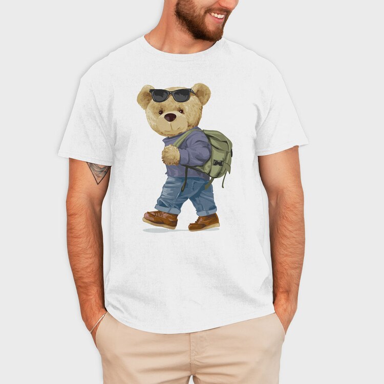 Teddy Trekker, Tricou Barbati (Unisex)