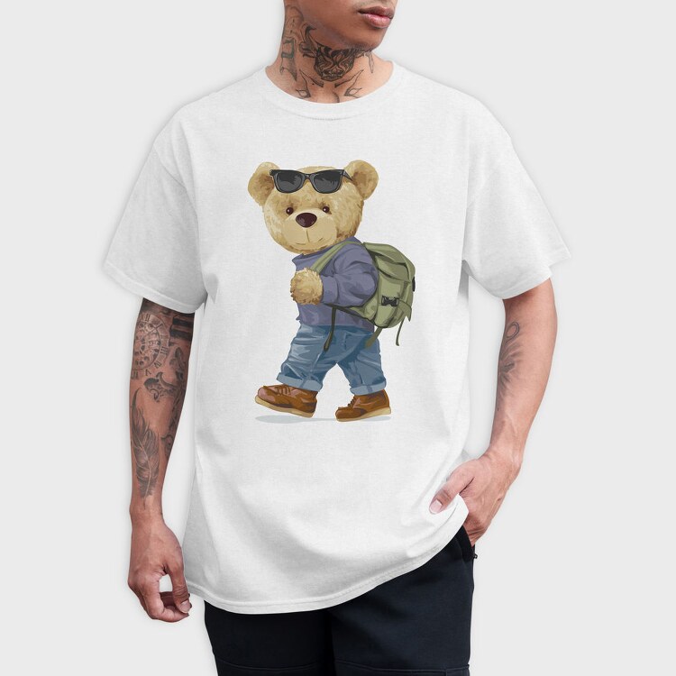 Teddy Trekker, Tricou Barbati (Unisex)