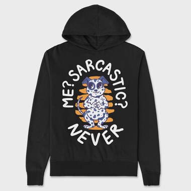 Never Sarcastic Dalmata, Hanorac Oversize Barbati (Unisex)