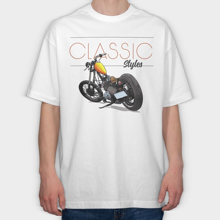 Classic Chopper Styles, Tricou Oversize Barbati (Unisex)