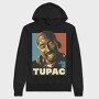 Tupac Smile Eyes, Hanorac Oversize Barbati (Unisex)