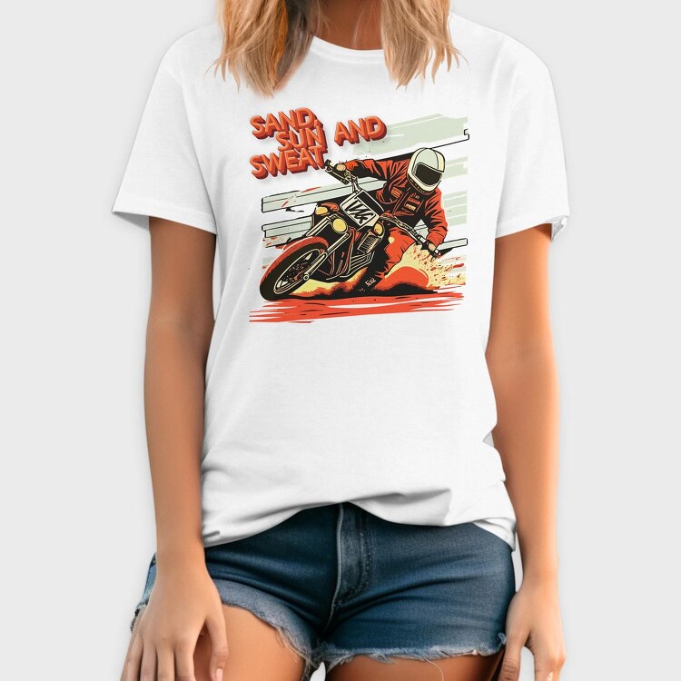Motocross MotorcycleArt 80S, Tricou Barbati (Unisex)