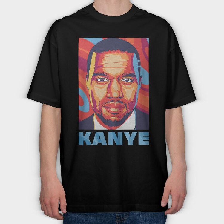 Kanye Wave, Tricou Oversize Barbati (Unisex)