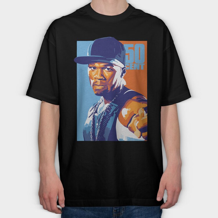 50 Cent Street Style, Tricou Oversize Barbati (Unisex)