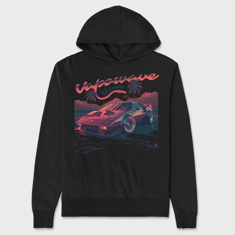 Velocity Classic Sports Car Vaporwave, Hanorac Oversize Barbati (Unisex)