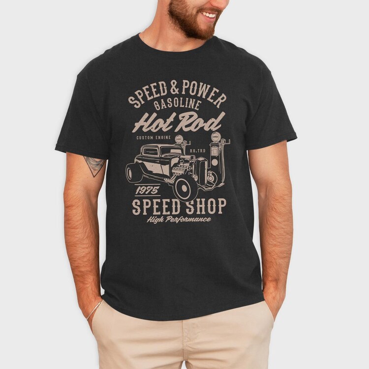 Speed & Power Hotrod, Tricou Barbati (Unisex)