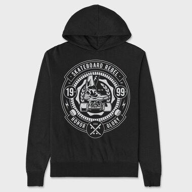 Skateboard Rebel, Hanorac Oversize Barbati (Unisex)