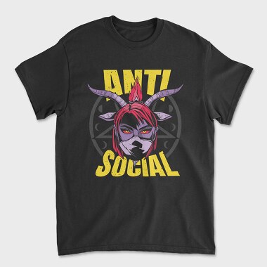 Tricou Barbati (Unisex), Anti Social Diabolic Girl