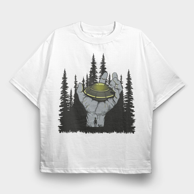 Alien Hand Forest, Tricou Oversize Barbati (Unisex)