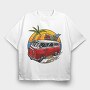 Beachbum Bus, Tricou Oversize Barbati (Unisex)